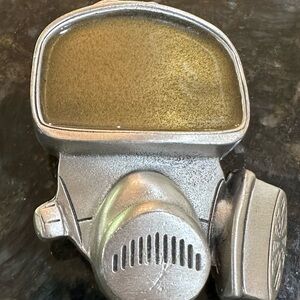 Gas Mask belt buckle pewter